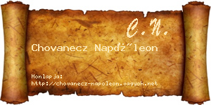 Chovanecz Napóleon névjegykártya